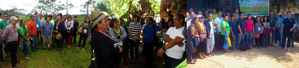 (From Left  to Right) Site Visit of DA and WB Team to  Sitio Magtu-od to Sitio Vergara FMR in Toboso, Blue Swimming Crab Enterprise in Manapla  and GEF in Guimaras