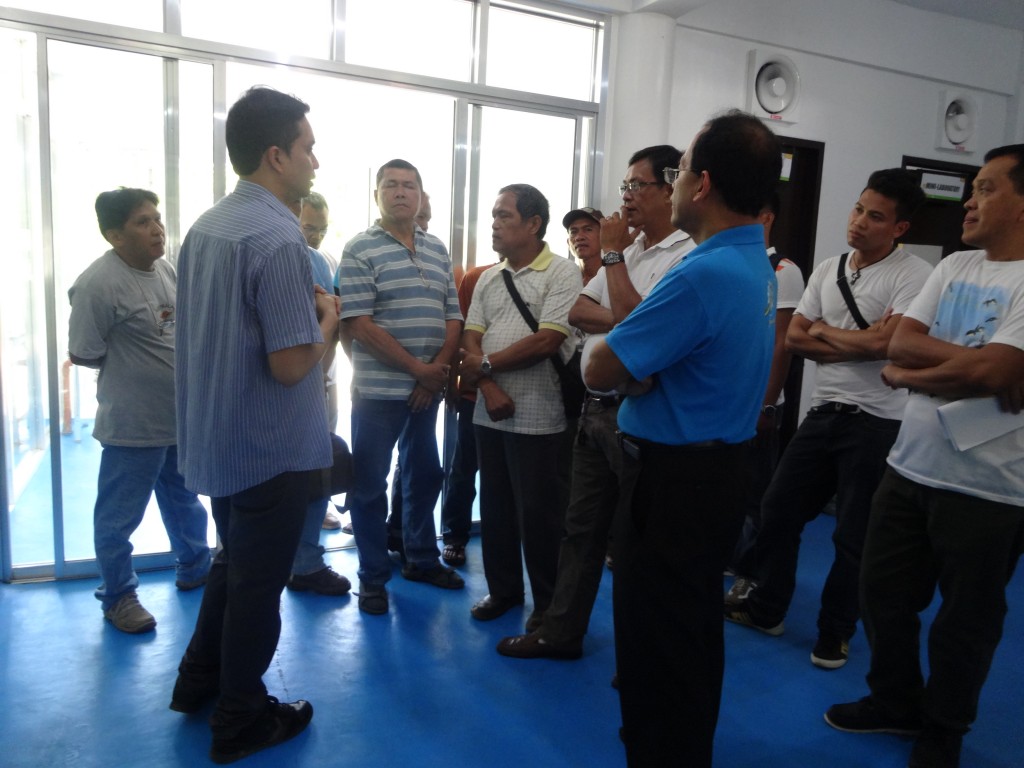 PSO South Luzon Director Shandy M. Hubilla  dialogue with coconut farmers and cooperative representatives about the technical aspect of the Coco Water Processing Technology Pilot Testing and Business Incubation Project.