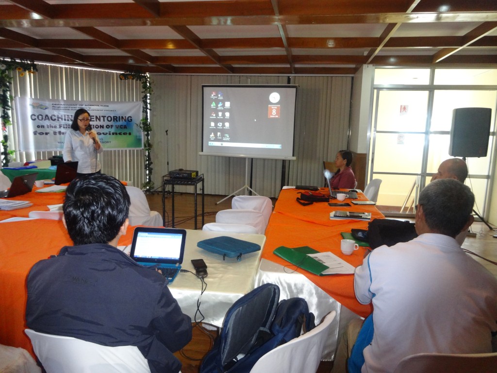 PRDP Deputy Project Director and RTD for Operations and Extension Dr. Elena B. Delos Santos lauds the PPMIUs’ efforts in VCA preparation. She underscores that PRDP is one of the keys in improving the quality of lives of farmers as through the VCA, commodity products’ potentials are being tapped.