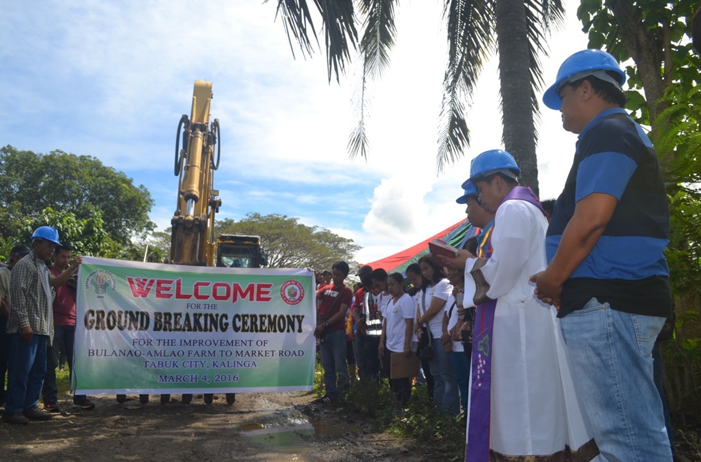 Ground Breaking Ceremony for the Improvement of the Bulanao-Amlao FMR in Tabuk City led by Hon. Jocel C. Baac, Provincial Governor of Kalinga accompanied by the Provincial Project Management and Implementing Unit (PPMIU) and other personnel from the Province.