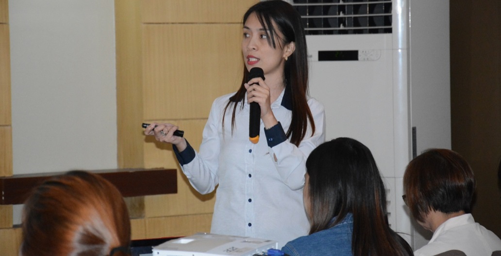 NEDA3 OIC-Planning Head and Senior Enterprise Development Specialist, Ms. Lianelle G. Tandoc presents the process of Mainstreaming of PCIP to PDPFP.