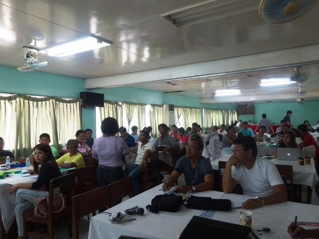 The participants of the “Training Workshop on Simplified Financial Management System” attentively listens and participates in the discussion of the keynote speaker Ms. Charito A. Carcido