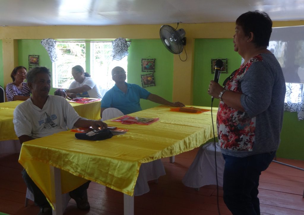 PRDP-Bicol I-PLAN Component Head Aloha Gigi I. Bañaria encourages poultry raisers to engage in native chicken farming as it is one of the Department of Agriculture’s priority commodities to provide available and affordable food for 105 million Filipinos. (Photo by Annielyn L. Baleza, DA-PRDP RPCO V InfoACE Unit)